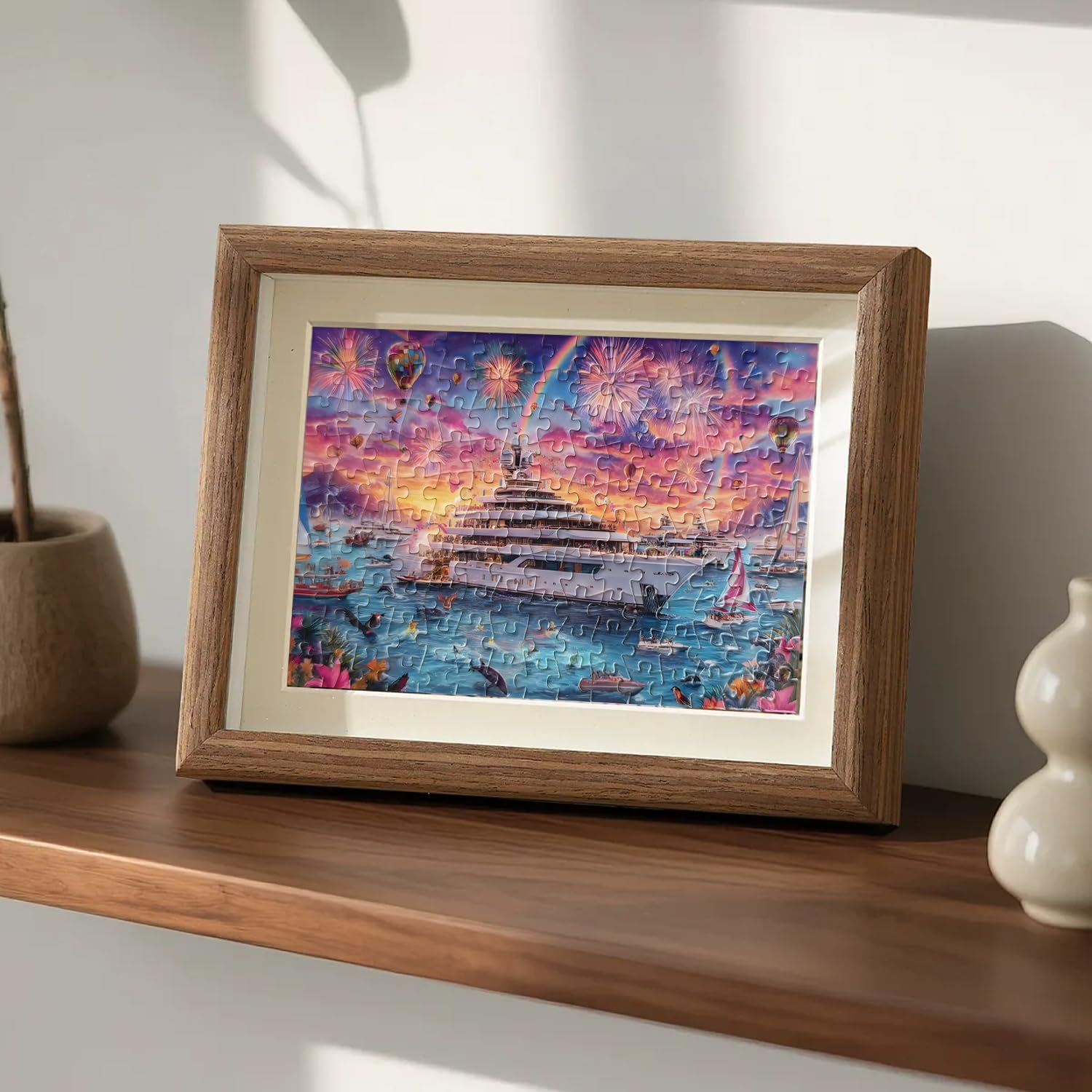 Small Jigsaw Puzzles for Adults Challenging Puzzle Small Puzzles Mini Jigsaw Puzzles 150 Pieces Micro Tiny Puzzle Sailboat Cruise Ship Yacht Puzzles Travel Puzzle 6 x 4 Inches 3 Packs