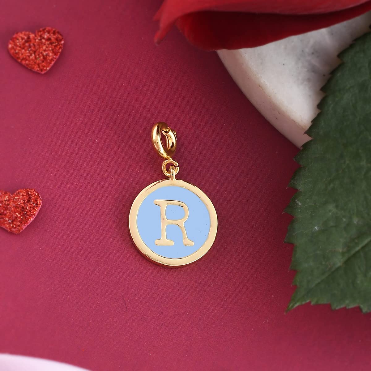 Alphabet R Enamel Charm