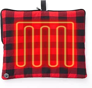 24x20Inch Stadium Seat Heating Pad, Battery Heated Outdoor Chair Cushion for Camping,Stadium,Office or Home, (Battery NOT Included).