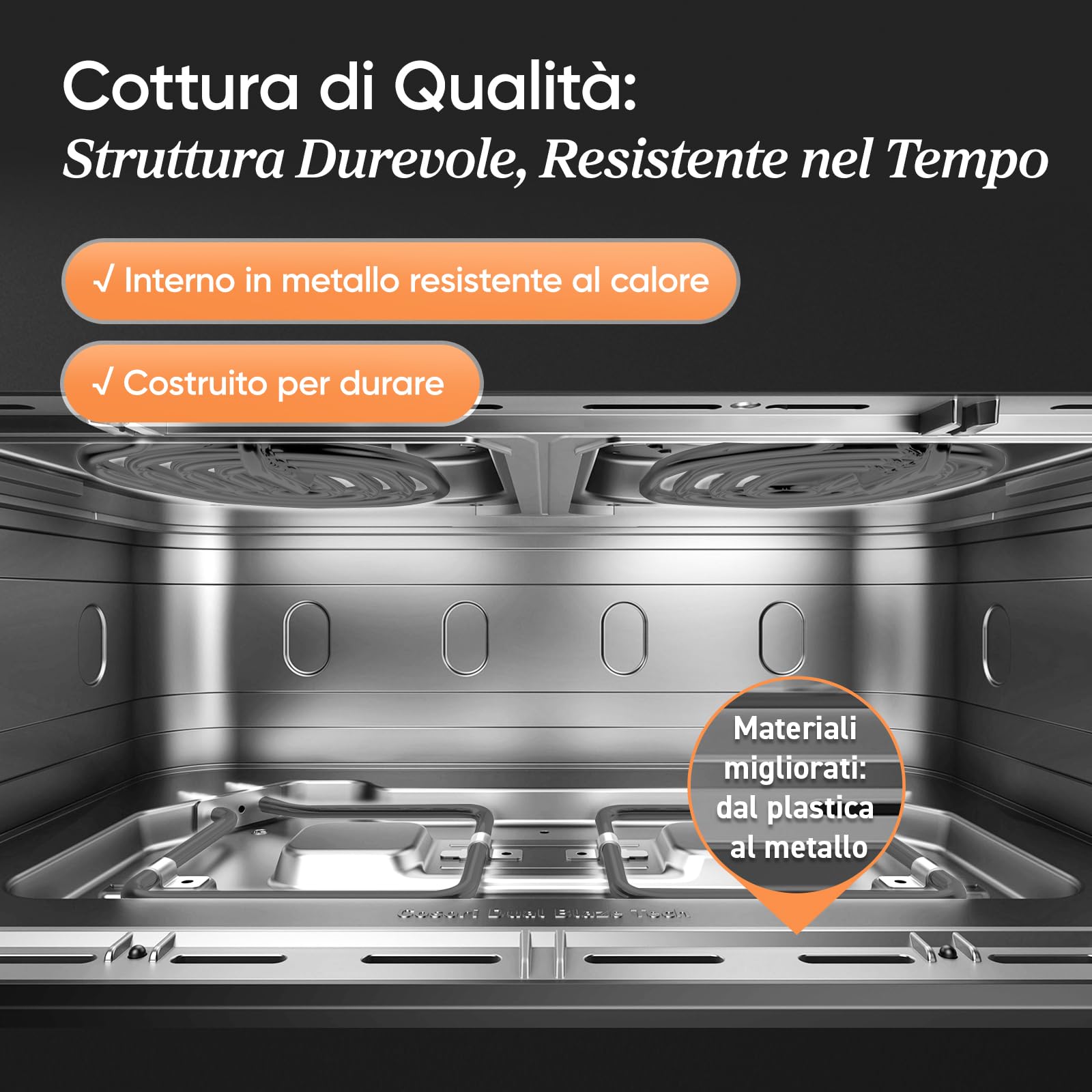 COSORI Friggitrice ad Aria 10 Litri, 7 in 1 Doppia Resistenza TwinFry con Doppio Cestello 5L+5L e Separatore Rimovibile, 2800W Air Fryer WiFi, 40-240℃, 70 Ricette Online, TF-102S