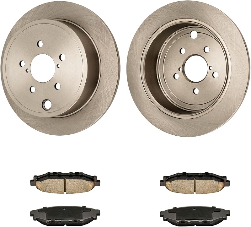 Kit de freio traseiro KAC com discos e pastilhas cerâmicas para Subaru – 11,25" (285,8 mm)