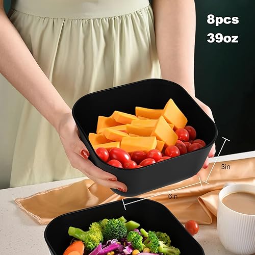 Miniatura 2 de Tazones de melamina irrompibles de 26 onzas aptos para lavavajillas, sin BPA, cuencos de postre para servir sopa, avena, pasta y ensalada (juego de