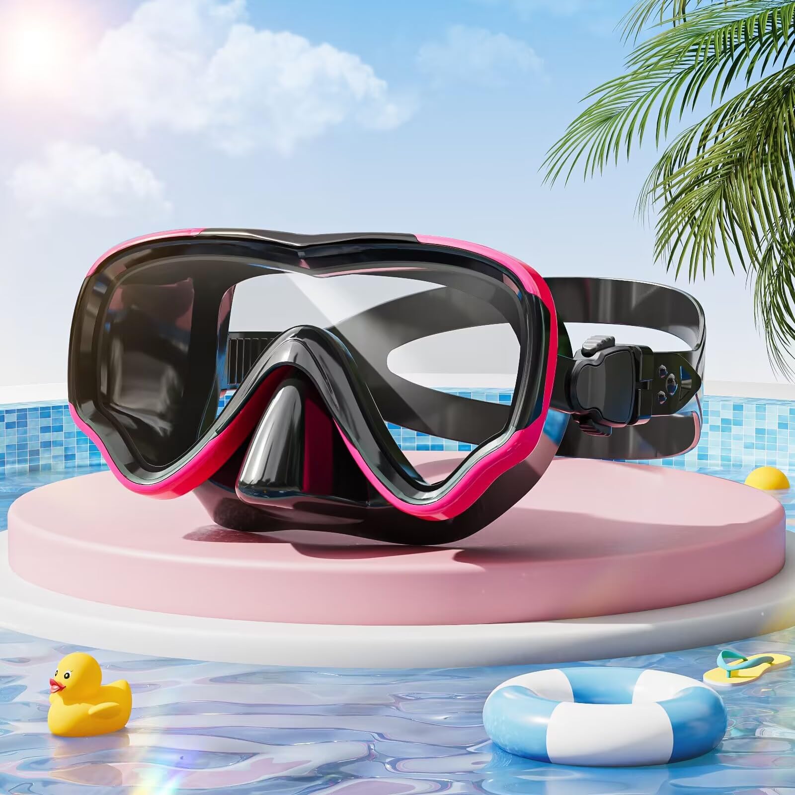 VOSOIR Gafas de Buceo para Niños, Máscara de Snorkel con Máscara Nasal a Prueba de Fugas, Visión Panorámica HD, Gafas de Natación para Niños de 5-14, Máscaras de Natación, Buceo y Snorkel