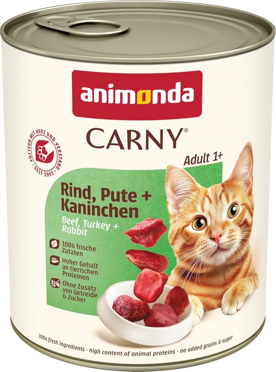 animonda Carny Katzen Nassfutter Rind + Pute + Kaninchen (6 x 800g)