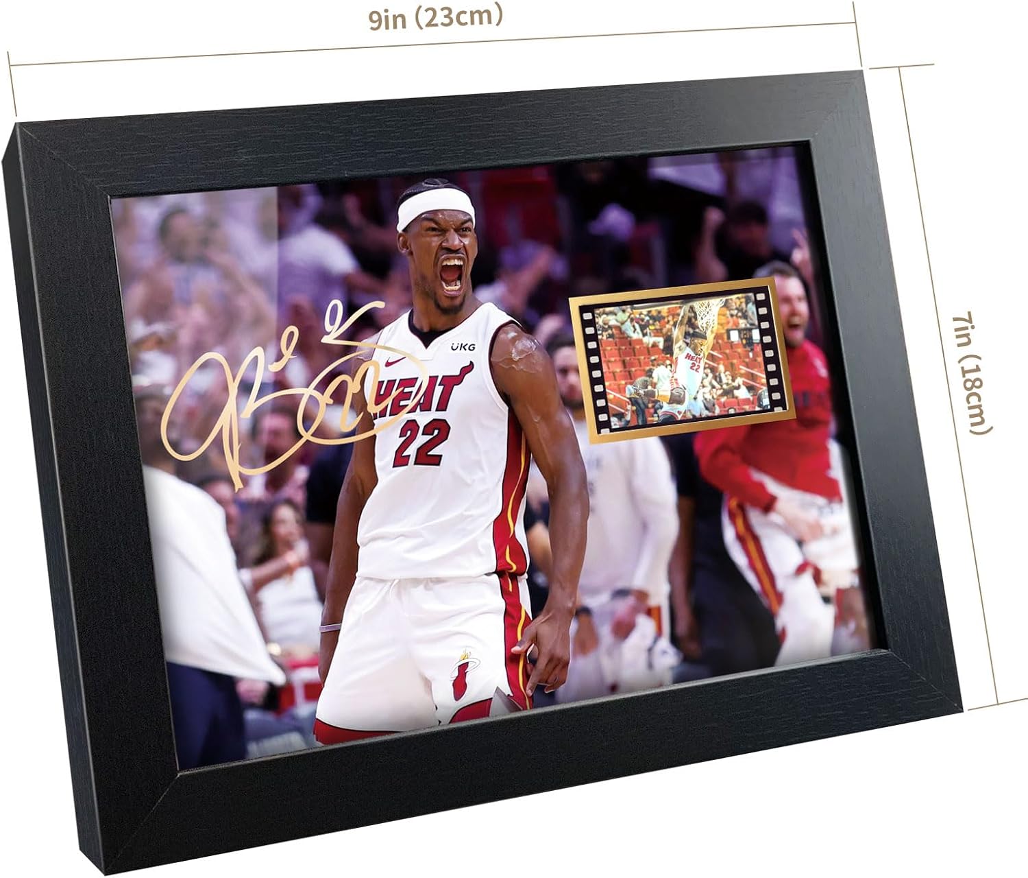 sufenvera Print Signed Jimmy Butler Framed Photo with Mini Film Display,Basketball Fans Poster,Great Gifts for Birthday Christmas 8x6 Inches