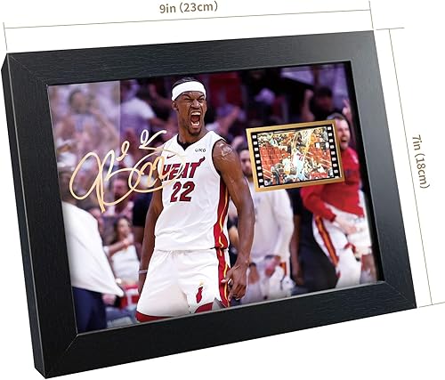 Miniatura 6 de sufenvera Impresión firmada de Jimmy Butler foto enmarcada con mini pantalla de película, póster para fanáticos del baloncesto, grandes regalos para