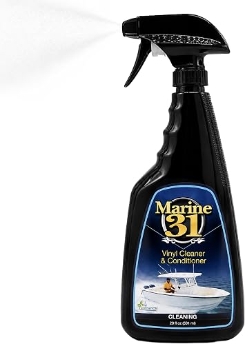 Marine 31 Vinyl Cleaner & Conditioner | Cleans & Protects Marine, Boat, Home & Patio Furniture Vinyl | Restores Flexibility & Shine | 20oz Spray Bottle | M31-400