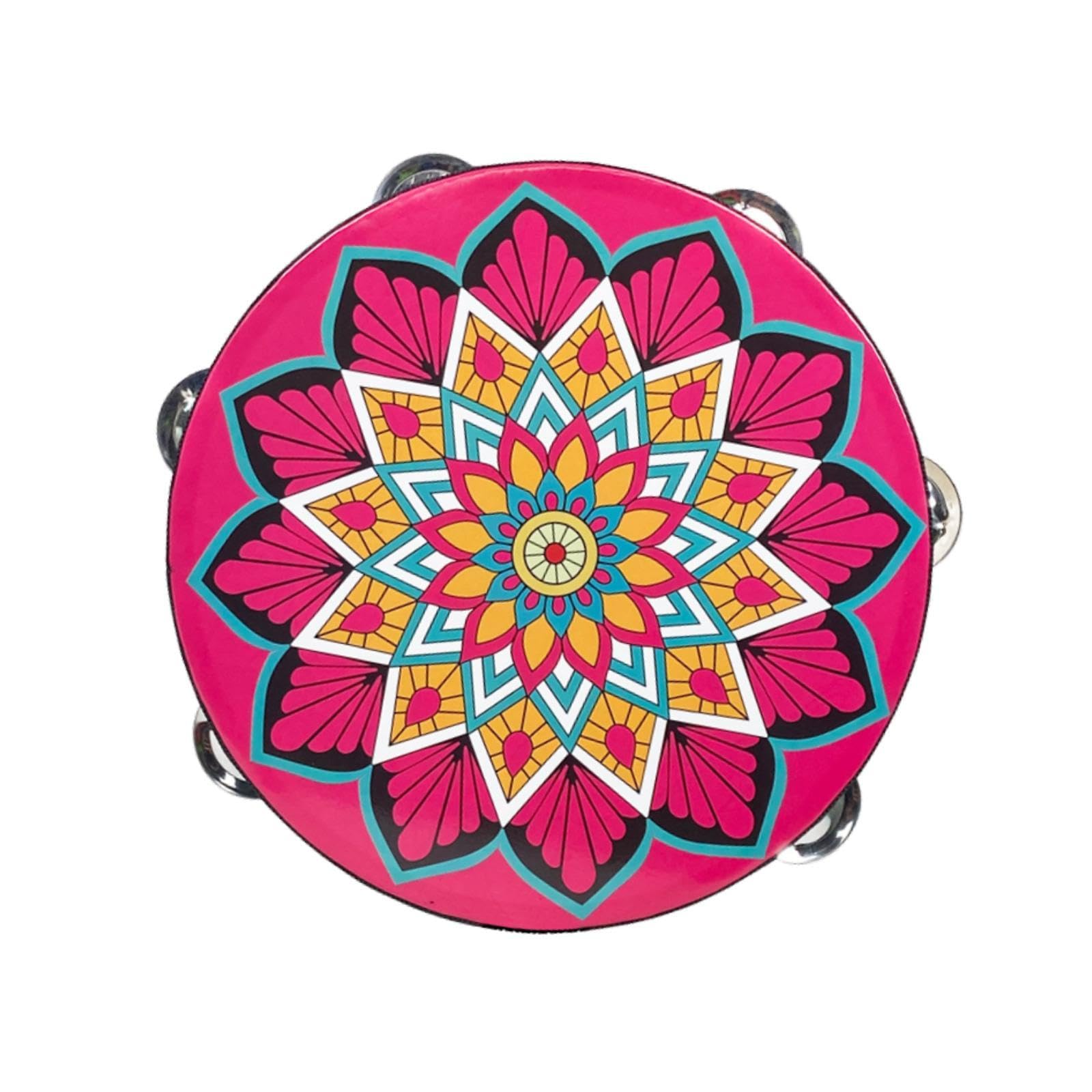 8inch Tambourine Handheld Drum with Metal Bells for Wedding Activity Dancing Rose | Musical Instruments & Gear | Percussion | Hand Percussion | Tambourines