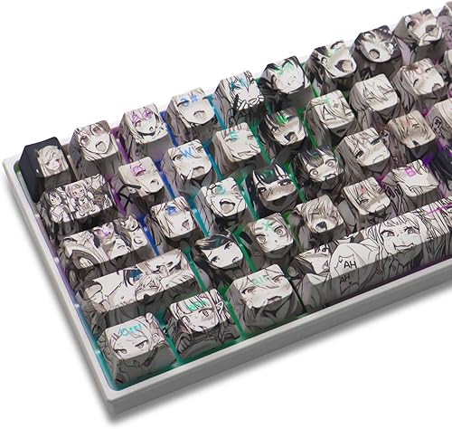 Teclas PBT Anime 108 teclas, GMKWTL  XVX teclas retroiluminadas personalizadas japonesas, teclas de perfil OEM para interruptores Cherry Gateron MX