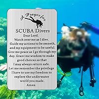 Vista 7 de UJIMS Scuba Divers Oración Billetera Insertar tarjeta Buceo Regalo Extreme Deportes Joyería para Divers Adventure Metal Wallet Regalo para BFF
