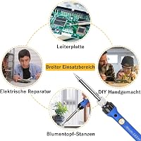 Wiecok 60W Forrasztópáka Készlet Állítható Hőmérséklettel 220-480°C, Be/Ki Kapcsolóval, 5 Cserélhető Heggyel, Elektronikai Javításokhoz 7
