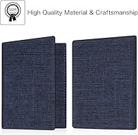 Vista 38 de FINTIE Soporte para pasaporte, cartera de viaje delgada con bloqueo RFID, funda protectora para pasaporte, esencial con ranuras para tarjetas