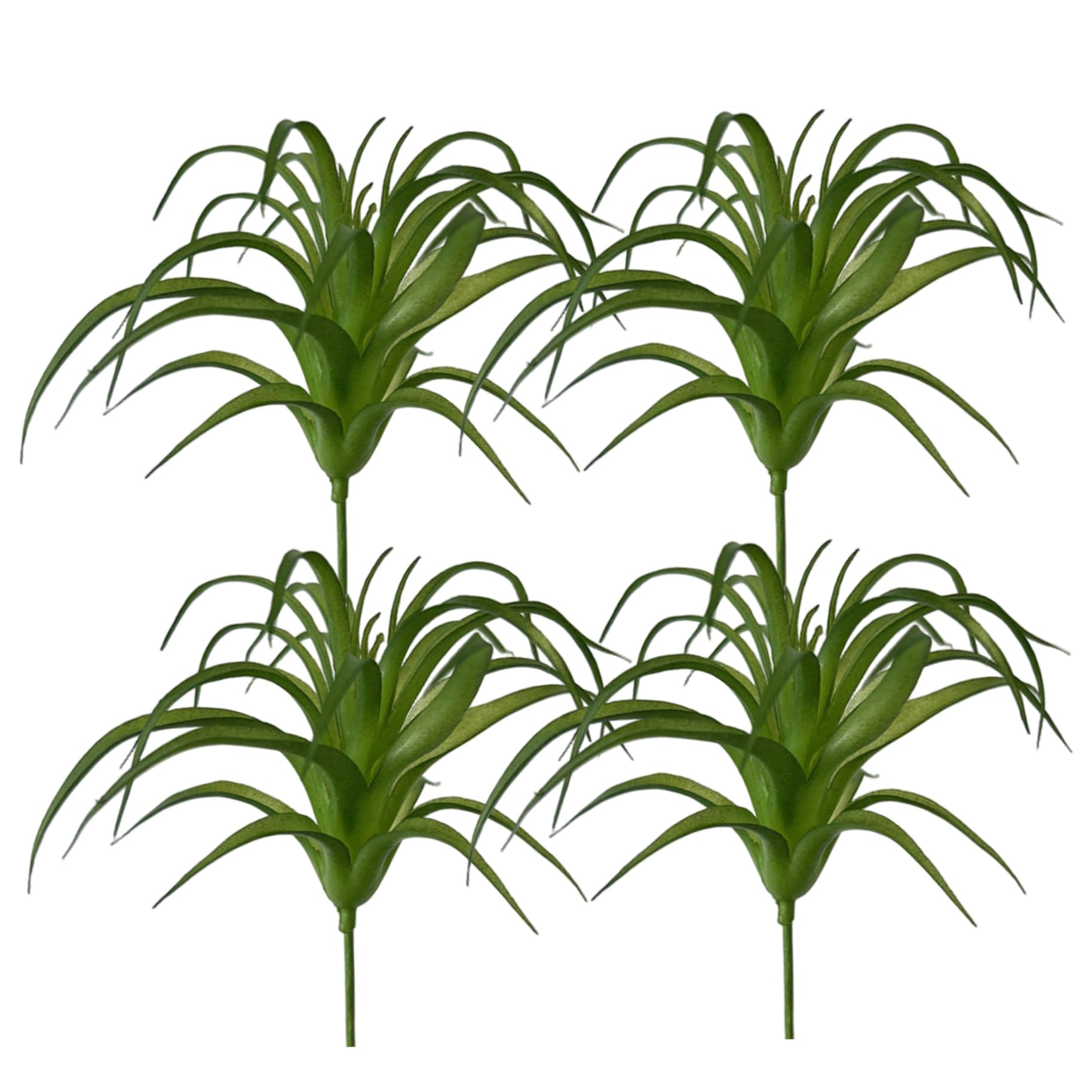 AwnsIMfreien Artificial Succulents, 4Pcs Artificial Air Plants 6x5 Realistic Air Plants PVC Succulents Low Maintenance Tillandsia DIY Faux Greenery for Flower Arrangement,