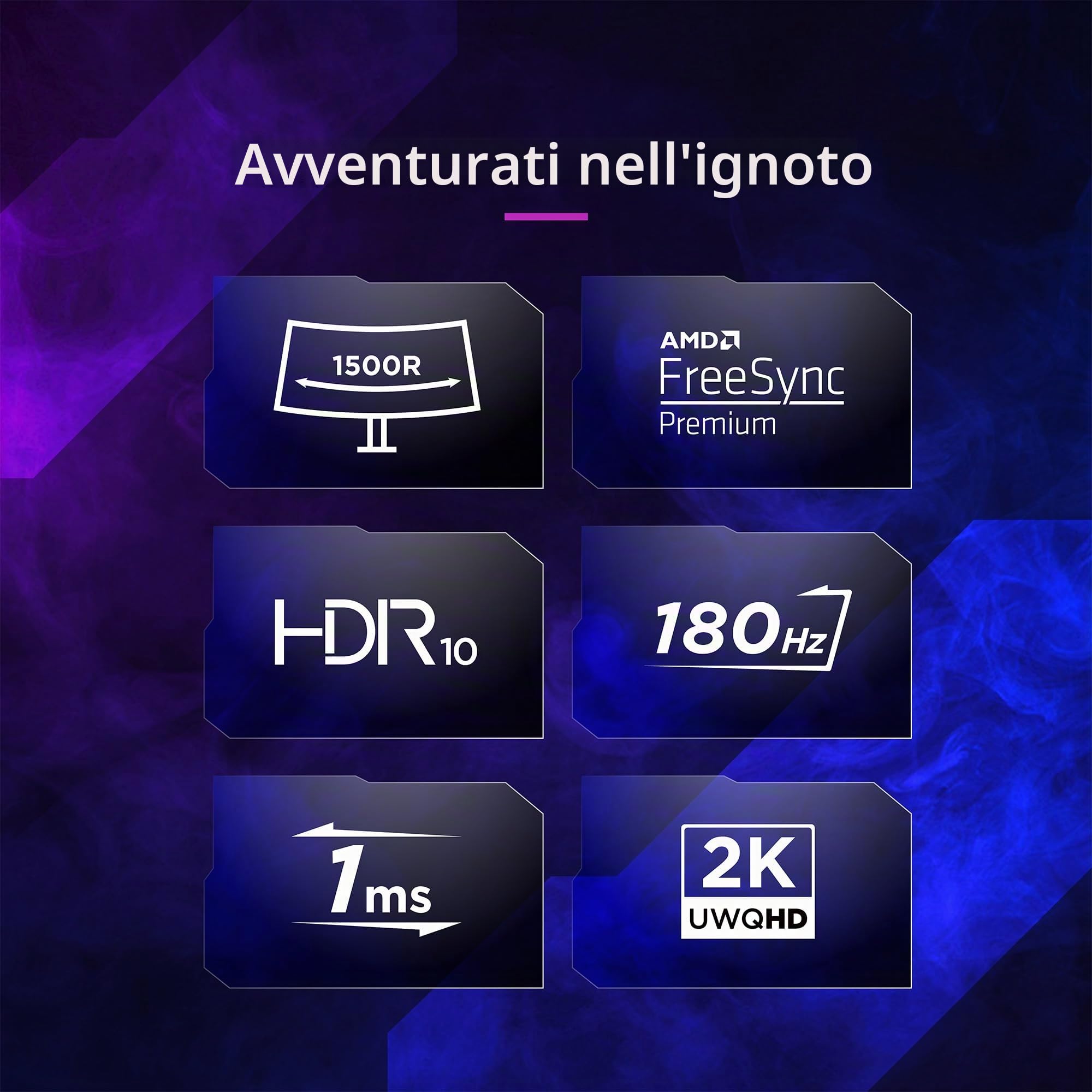 ViewSonic VX3418C-2K Monitor Gaming Curvo 34 Pollici, UWQHD 3440 x 1440, 180Hz, 1ms MPRT, VA, 1500R, Altoparlanti Integrati, Ergonomico, FreeSync Premium Compatible, HDR10, 2 x HDMI, 2 x DisplayPort