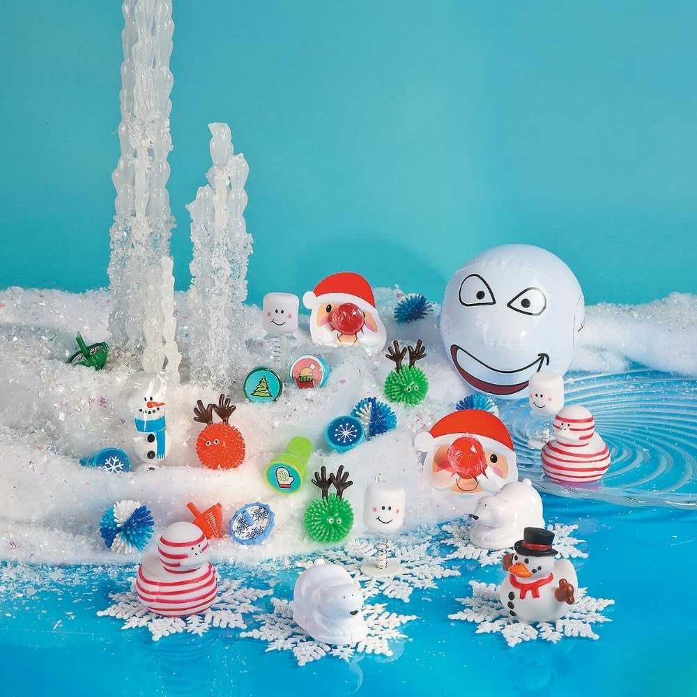 Fun Express Polar Bear Pullback Racer Toy Cars – Winter - Themed Pullback Action for Kids – Perfect for Holiday Parties Winter Celebrations & Party Favors – Fun for Play & Collecting – 12 Pieces