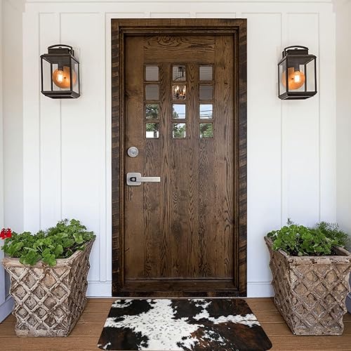 Miniatura 3 de Tapetes de baño con estampado de vaca occidental para baño, suave y absorbente, alfombra de baño de vaca, antideslizante, alfombra para cocina,