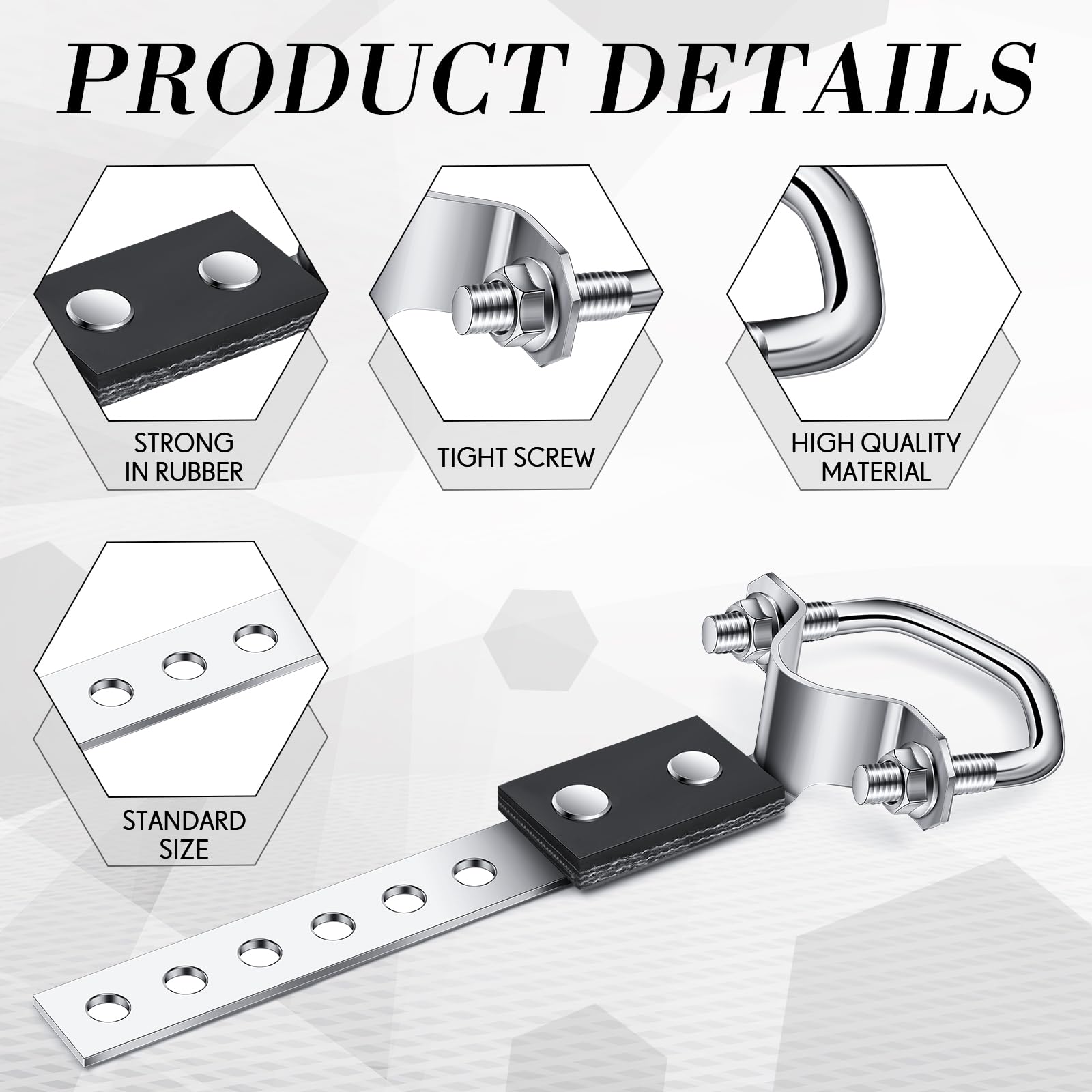 Geetery 2 Pcs Exhaust Hangers Muffler Hanger Swivel Tail Pipe Universal Exhaust Tailpipe Hanger Heavy Duty Tailpipe Muffler Bracket Flexible Swivel (Oe Style,Silver)