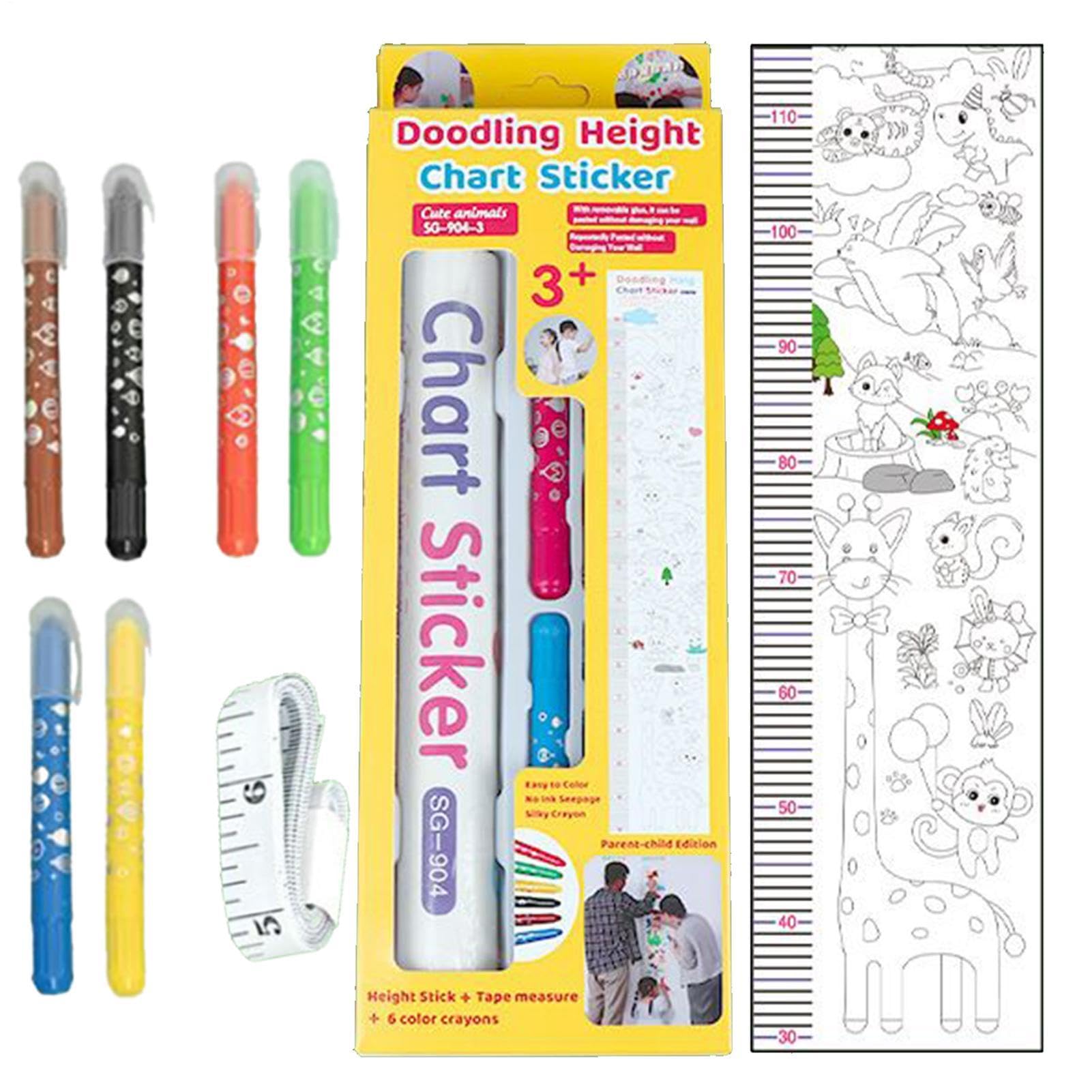Calcomanías de medición de altura para niños y medidor infantil de pared autoadhesivo 1