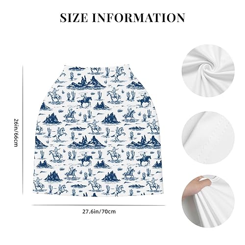 Miniatura 6 de Western Cowboy Cactus - Funda de asiento de coche para bebé, fundas de asiento de coche para niñas y niños, elástica, suave, transpirable, para