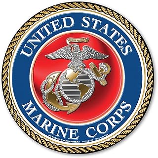 Magnet America USMC Seal Magnet is 5" x 5" Made for Vehicles and Refrigerators