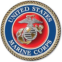 USMC Seal Magnet is 5" x 5" Made for Vehicles and Refrigerators