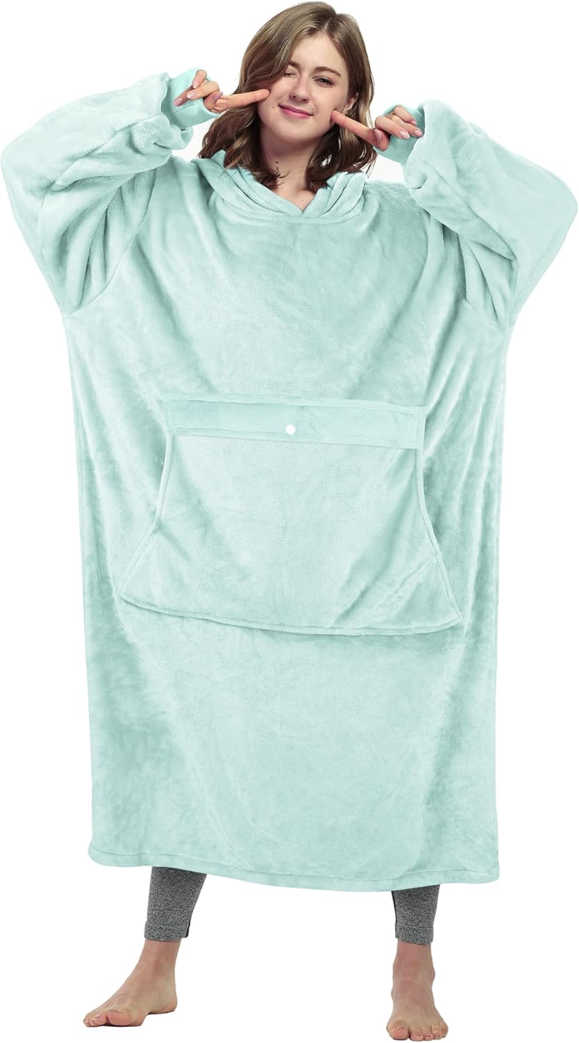 Catalonia Oversized Blanket Hoodie Sweatshirt, Fleece Pullover with Large Front Pocket, for Adults Men Women