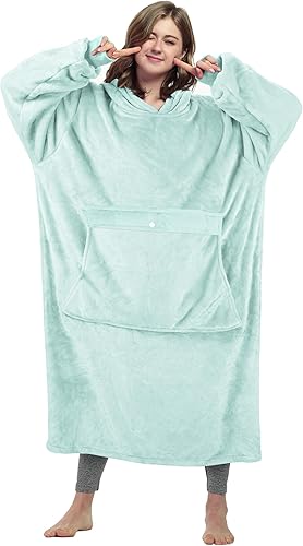 Catalonia - Sudadera gigante tipo manta con capucha, sudadera con forro polar y bolsillo frontal grande, para adultos, hombres, mujeres