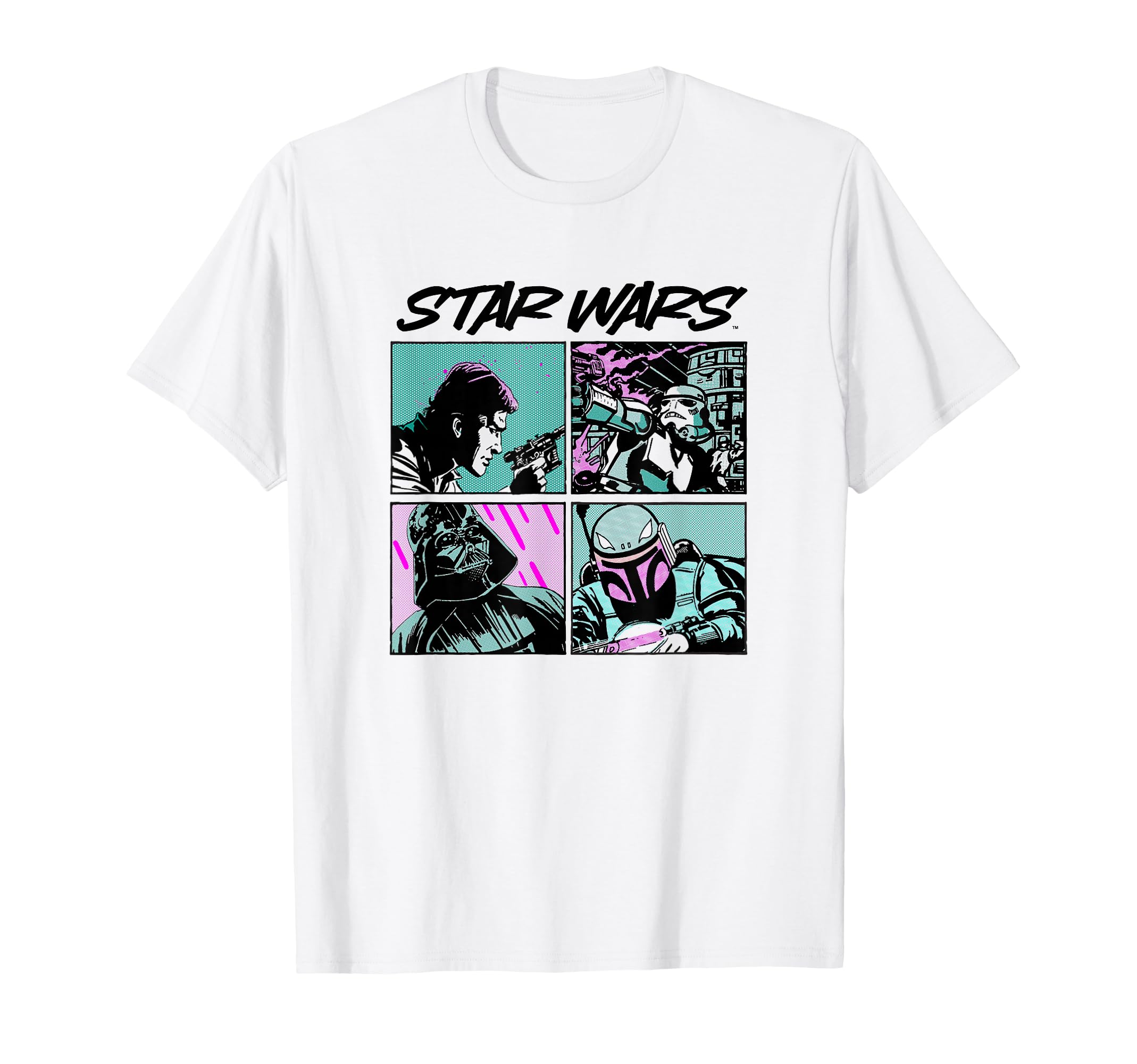 T-shirt Star Wars Comic Pop Boxes idéal pour vos soirées ciné