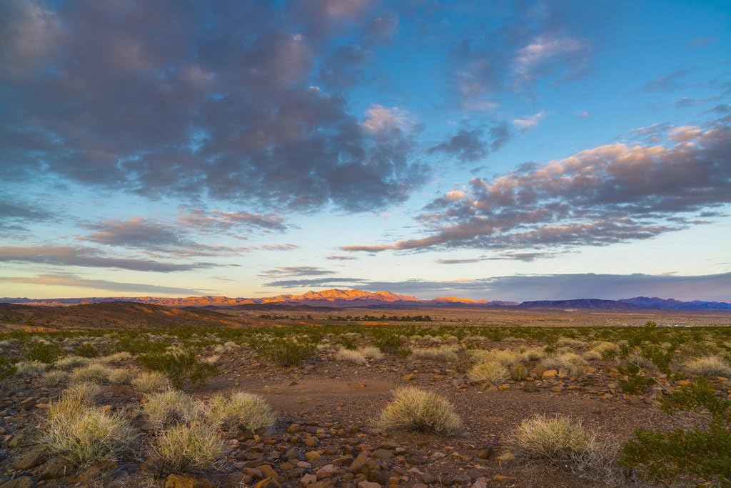 Nevada Desert Nature Landscape Cloudy Sky Photo Cool Wall Art Print Poster 36x24
