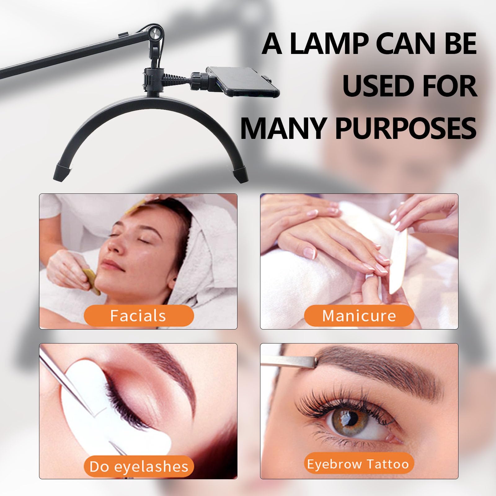 Eyelash Lap, 10W Diable Half Oon Lap 12'' 3200K-5600K LED Desk - View #7