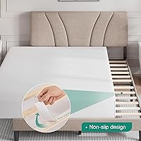 Vista 50 de Novilla Base de cama de plataforma tamaño Queen con cabecera ajustable tapizada, marco de cama Queen, no necesita somier, sin ruido, fácil montaje