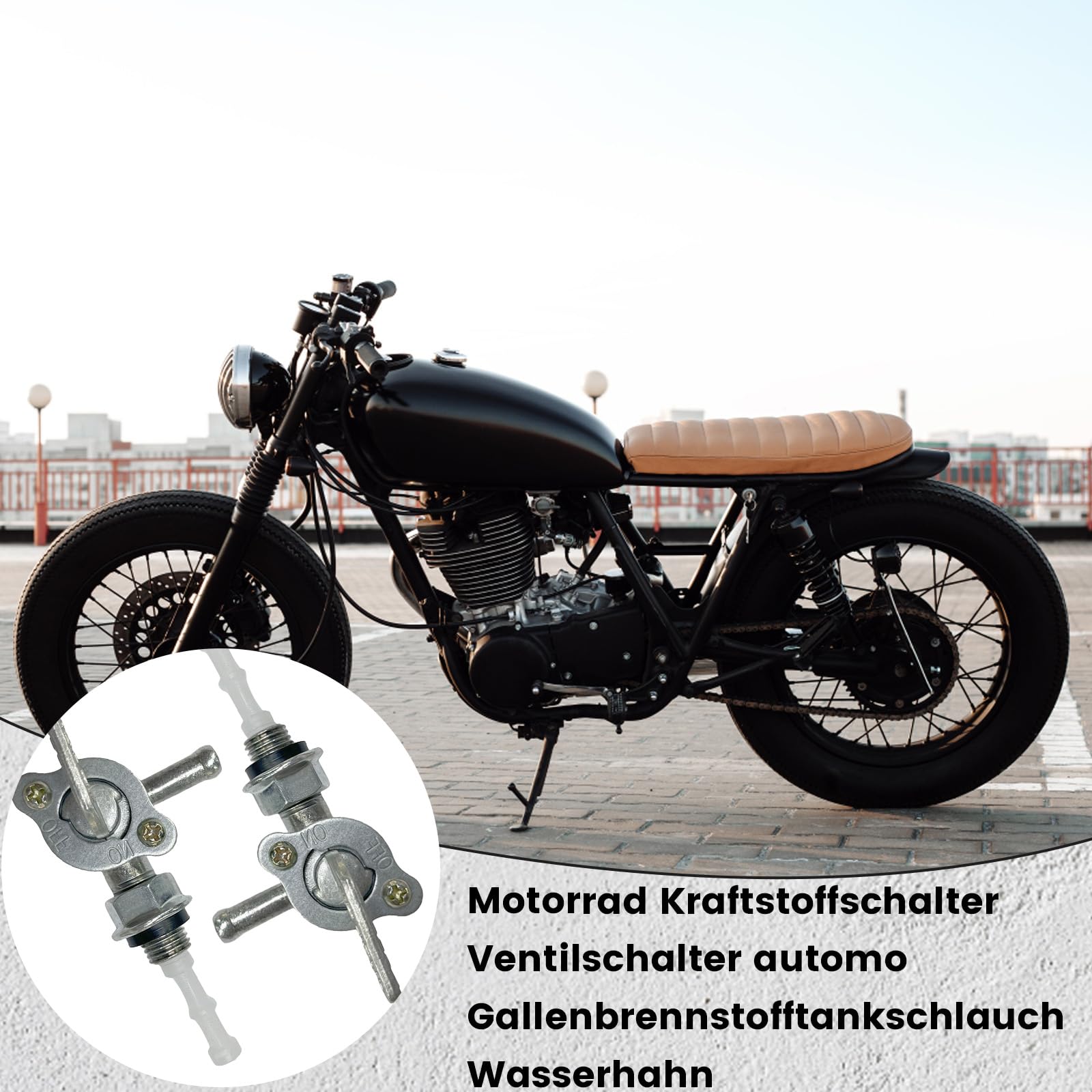 4 Stück Benzinhahn, Kraftstoffschalter Mit 8mm Anschluss, Ventilpumpe Petcock Öltankhahn Petcock Ventil M10 X 1,25, Benzinhahn Universal Benzinhahn Stromerzeuger Schalter Benzinhahn Für Generator