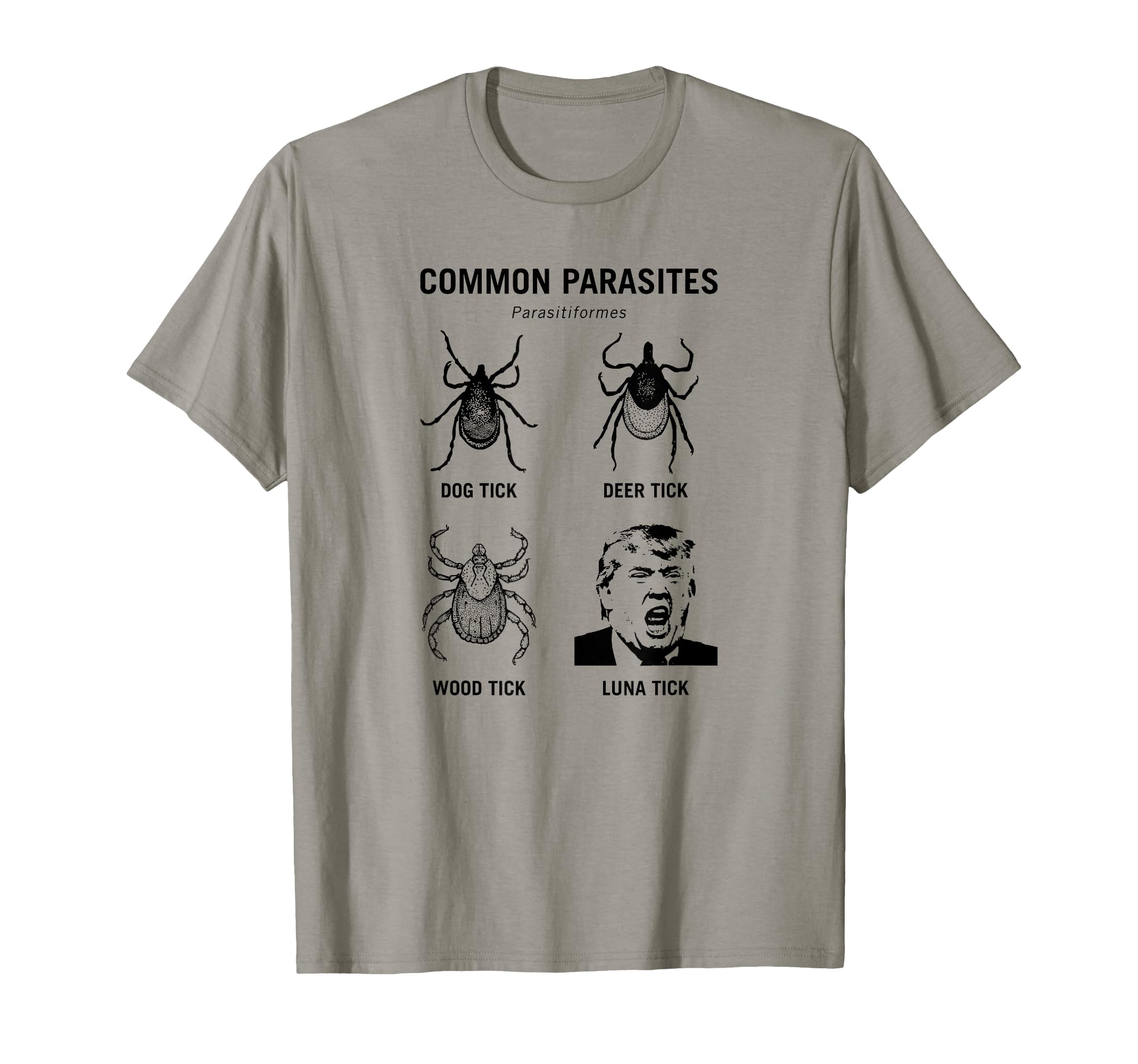 Funny Anti Trump Common Parasite Luna Tick T-Shirt, Black