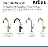 Vista 10 de Kraus KPF-2822SFACB Oletto - Grifo de barra de cocina de un solo mango, 12 pulgadas, bronce champán antiguo