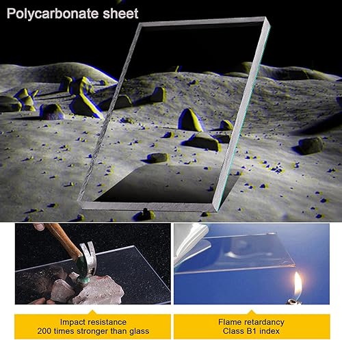 Miniatura 2 de Toldo transparente para ventana, protección UV, lluvia, nieve, luz solar, toldo para puerta delantera, toldo para lluvia, patio, cubierta silenciosa