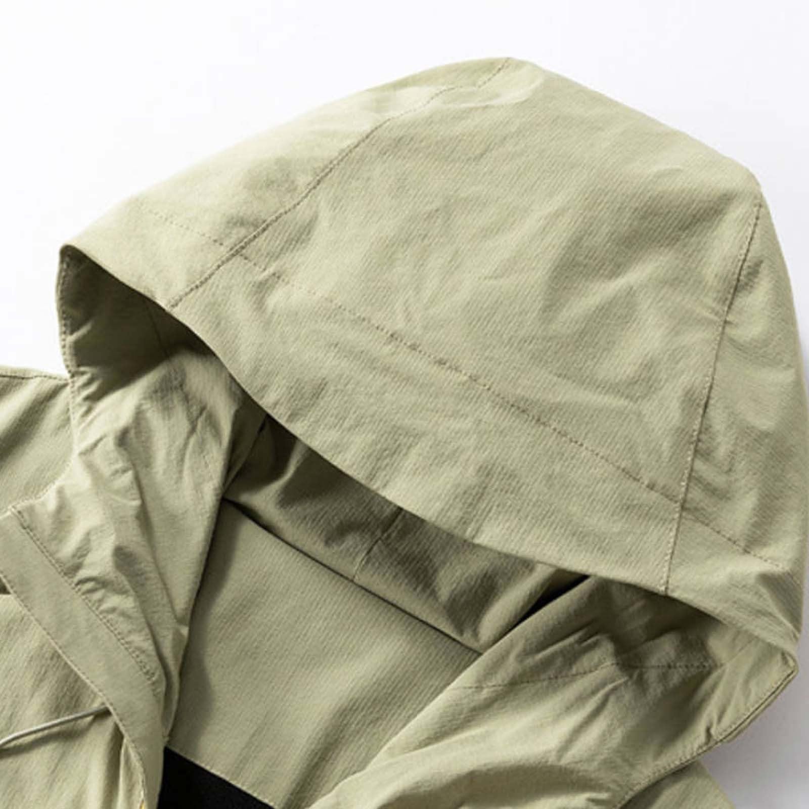 Genérico Chubasquero Hombre Impermeable - Chaqueta senderismo exterior transpirable cortavientos impermeable ligera trekking montañismo tejido elástico chaqueta hombre casual