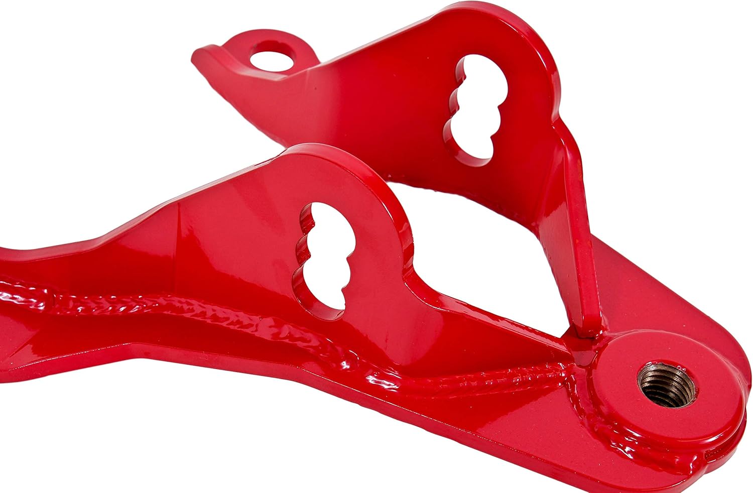 BMR Suspension UCM002R Control Arm Bracket, Relocation, Upper, Bolt-On, Steel, Red Powder Coat, Ford Mustang 2011-14, Kit