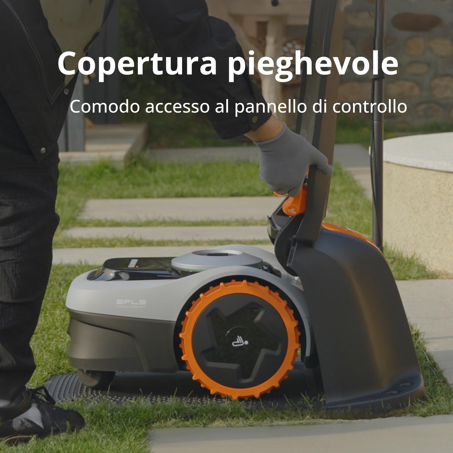 Navimow Garage S, pieghevole, senza blocco del segnale, protezione dal sole e dalla pioggia, accessorio per robot tosaerba Navimow i105E, i108E