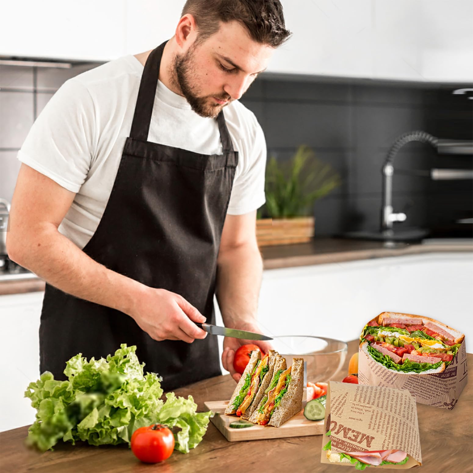 100 Pcs Papier d'Emballage Alimentaire Résistant à la Graisse Papier d'Emballage pour Sandwich Cire 28cm*26cm Pouces pour Hamburger Pizza Pain Viande Frit Cuisine Camping Maison 100 Pcs Papier d'Emballage Alimentaire Résistant à la Graisse Papier d'Emballage pour Sandwich Cire 28cm*26cm Pouces pour Hamburger Pizza Pain Viande Frit Cuisine Camping Maison