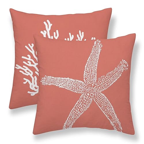 Coastal Pillow Covers 20 x 20 Inch Set of 2,