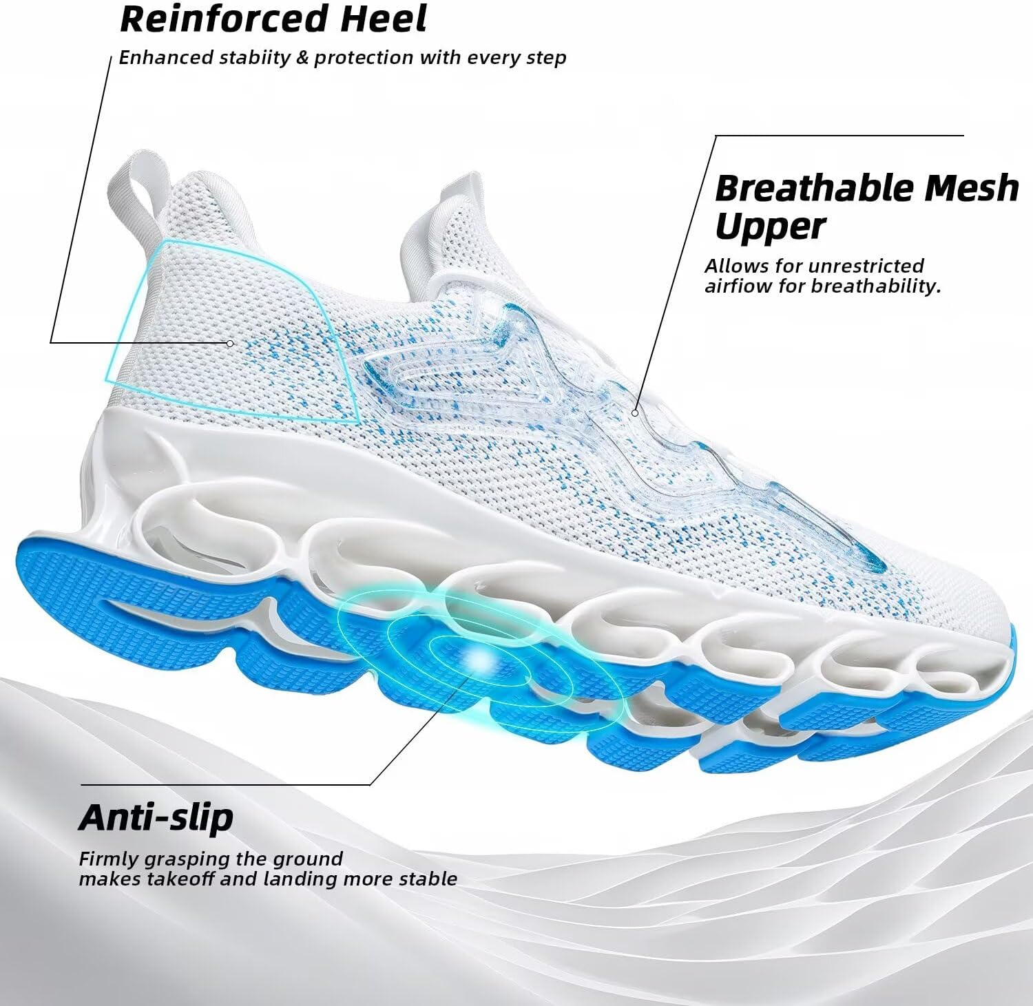 Men's Walking Running Shoes Blade Tennis Casual Fashion Sneakers Comfort Non Slip Sport Athletic Trainer - Image 7