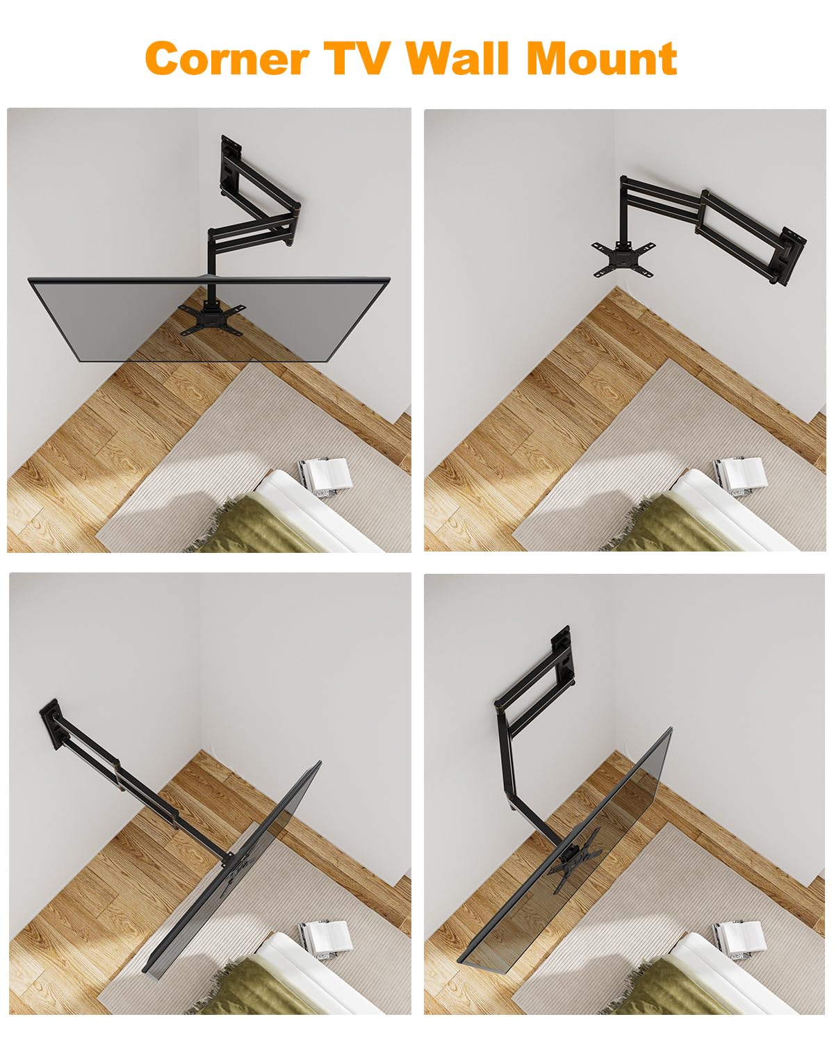 TV Paal 180° Draaibaar - Universele Draaibare TV Standaard voor Flexibele Kijkhoeken