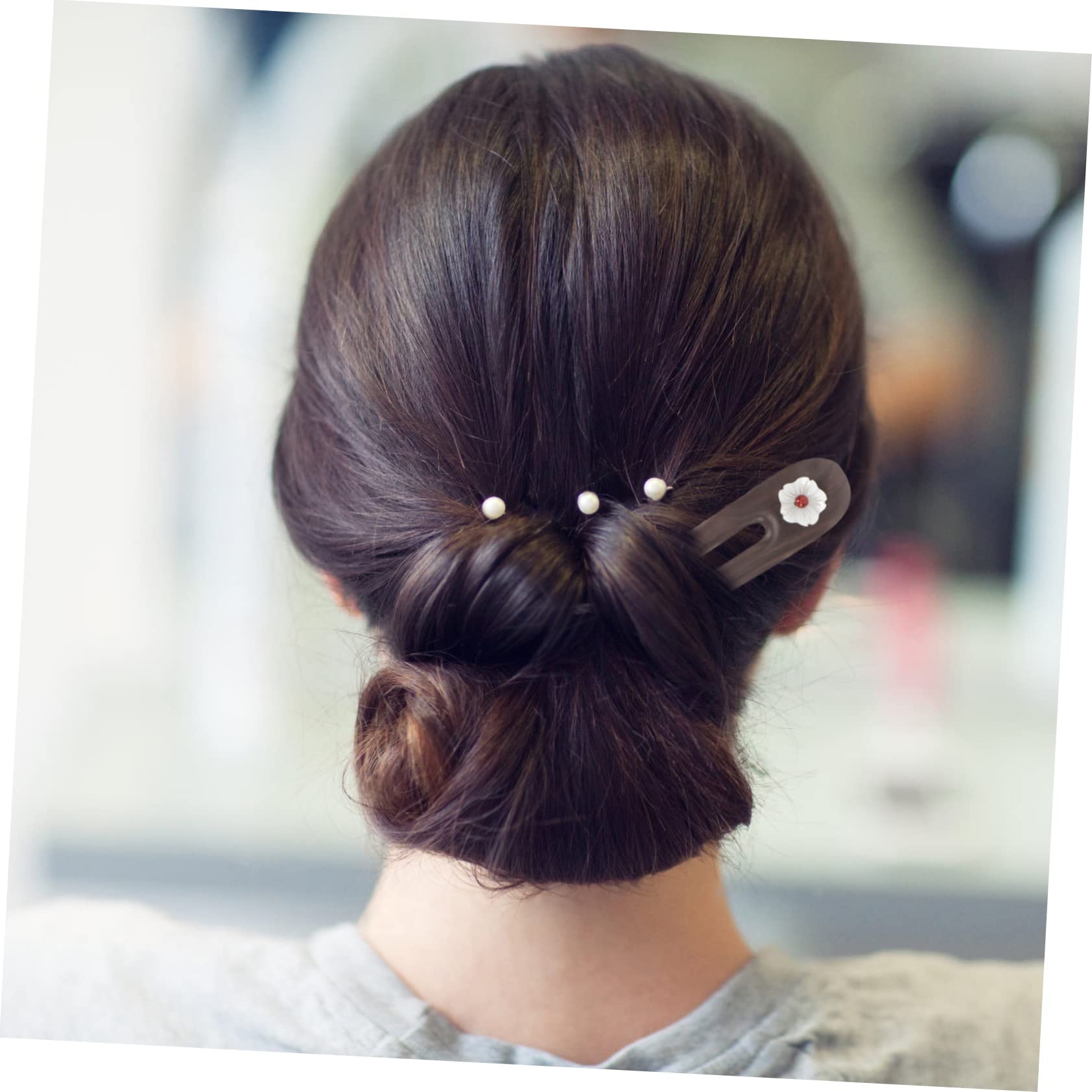 MAGICLULU 5 Piezas Horquilla En Forma u Pasador Pelo Francés Pelo La Vendimia Accesorios Para El Cabello Las Mujeres Tenedor Pelo Moño Tiara Madera Japón Perder Antiguo