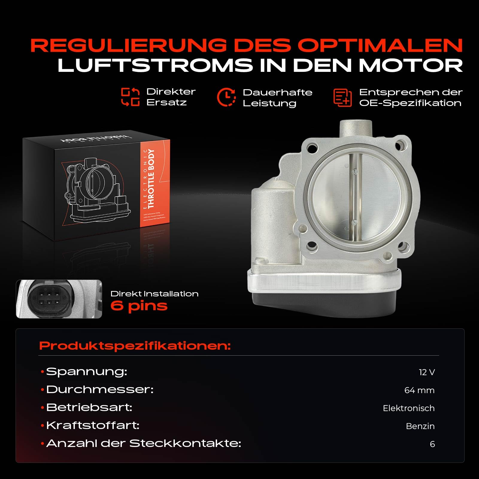 Réservoir Papillon (vanne Papillon) Avec Joint Frankberg - Compatible BMW Série 3 E46, Série 5 E39/E60, X3 E83... - Réf. 13547502444 - 4