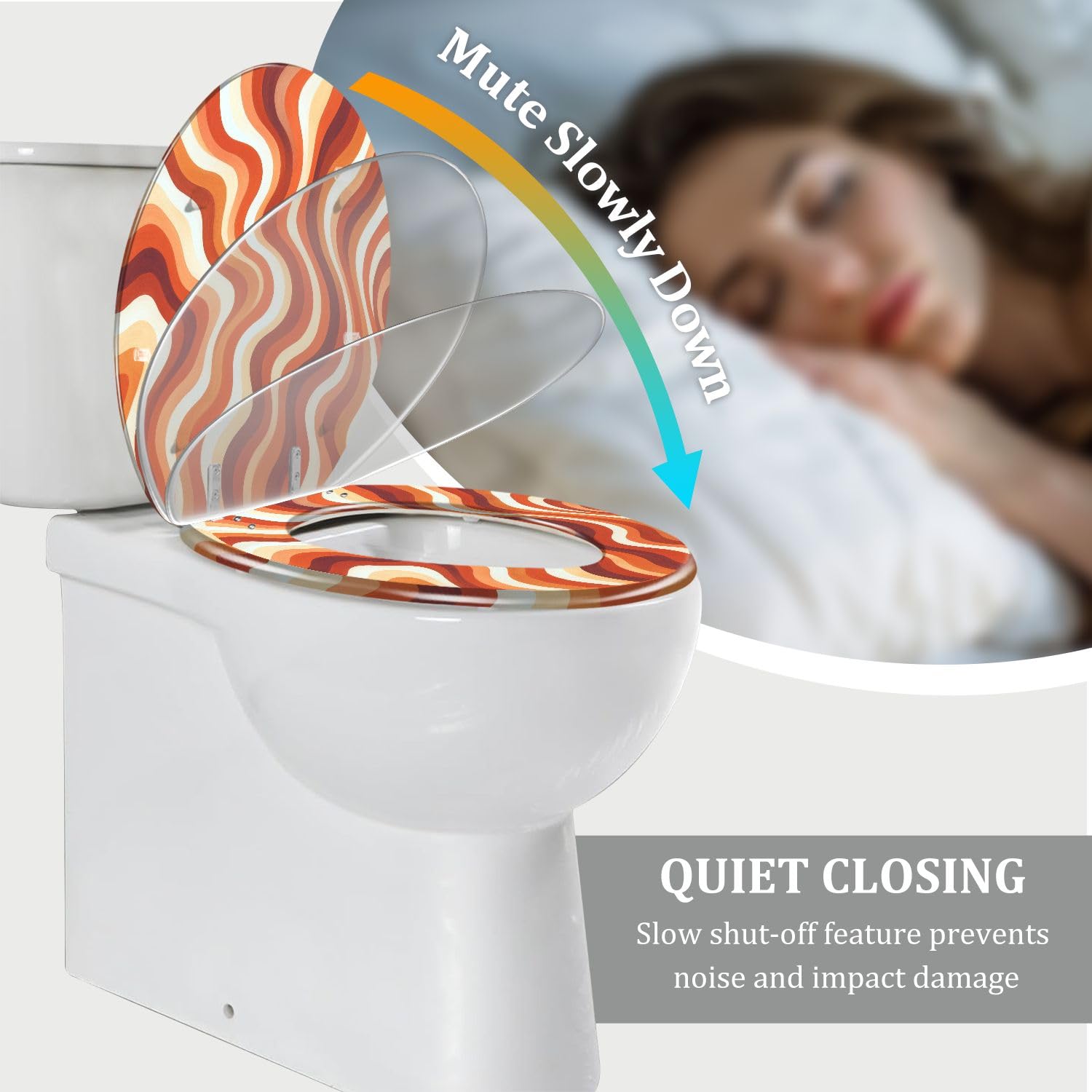 Asiento de inodoro alargado para baño