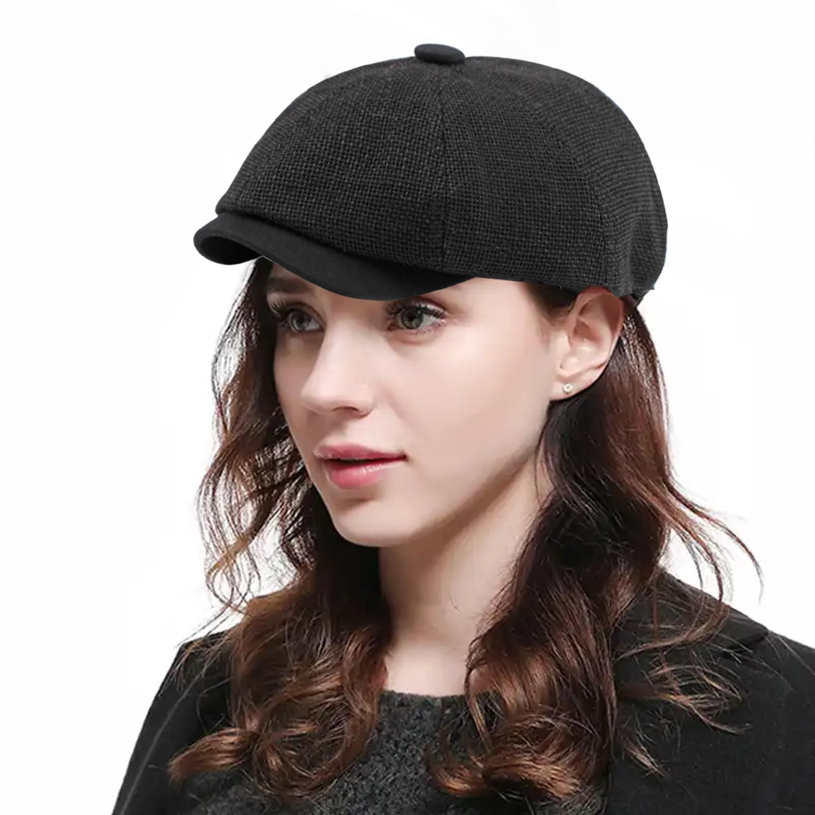 Beret Gorro Hombre, 8 Paneles Ajustable Verano Transpirable Plana Newsboy Sombrero, Moda Golf Driving Fishing Gorras para Hombre Mujere, 55-59 CM