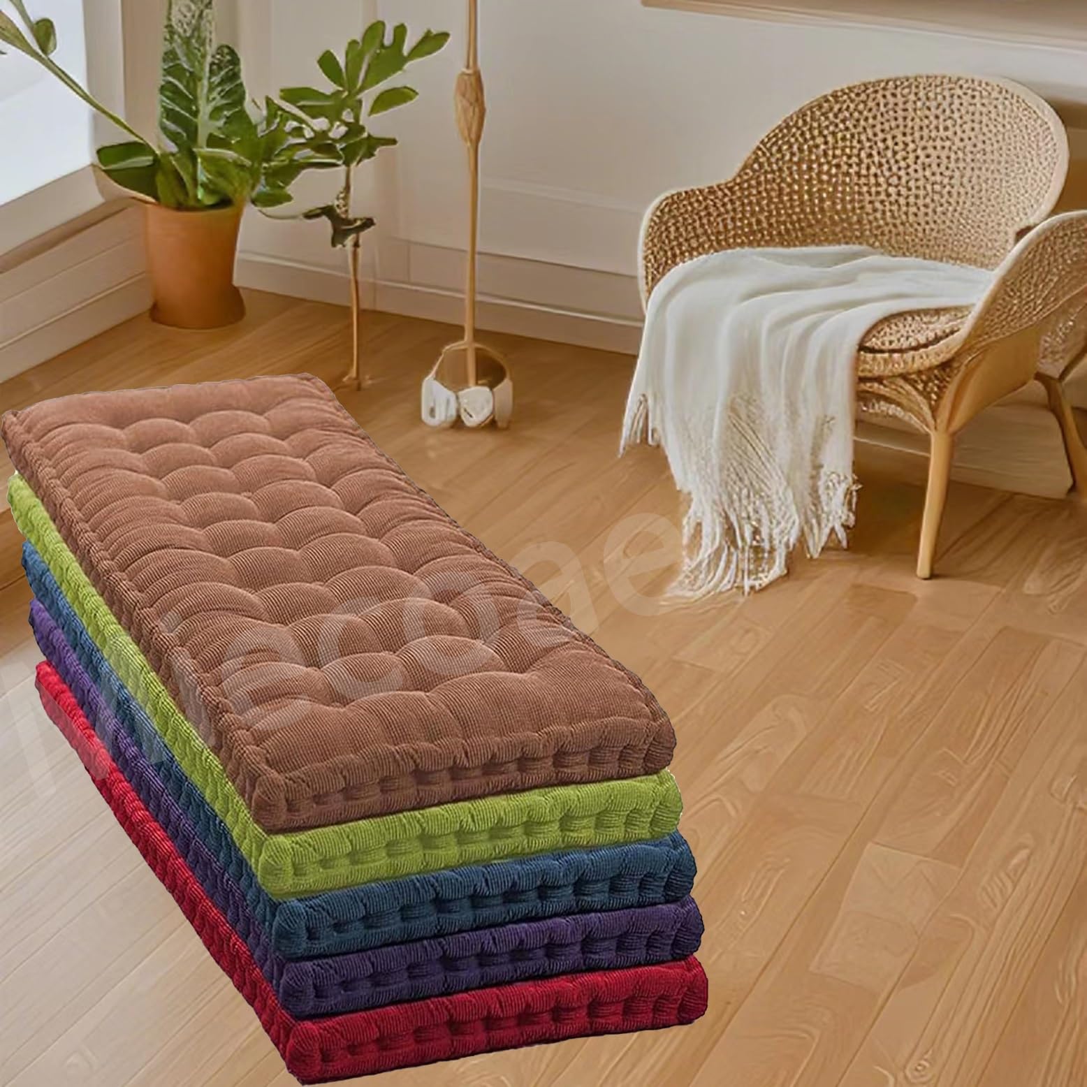 KKXXYQFC Outdoor-Gartenbank-Kissenauflage – 40 x 40 cm wasserdichter Sitzbezug – Bequeme Bankauflage für Terrassensitze – Sitzkissen für Gartenmöbel – dekoratives Couchkissen