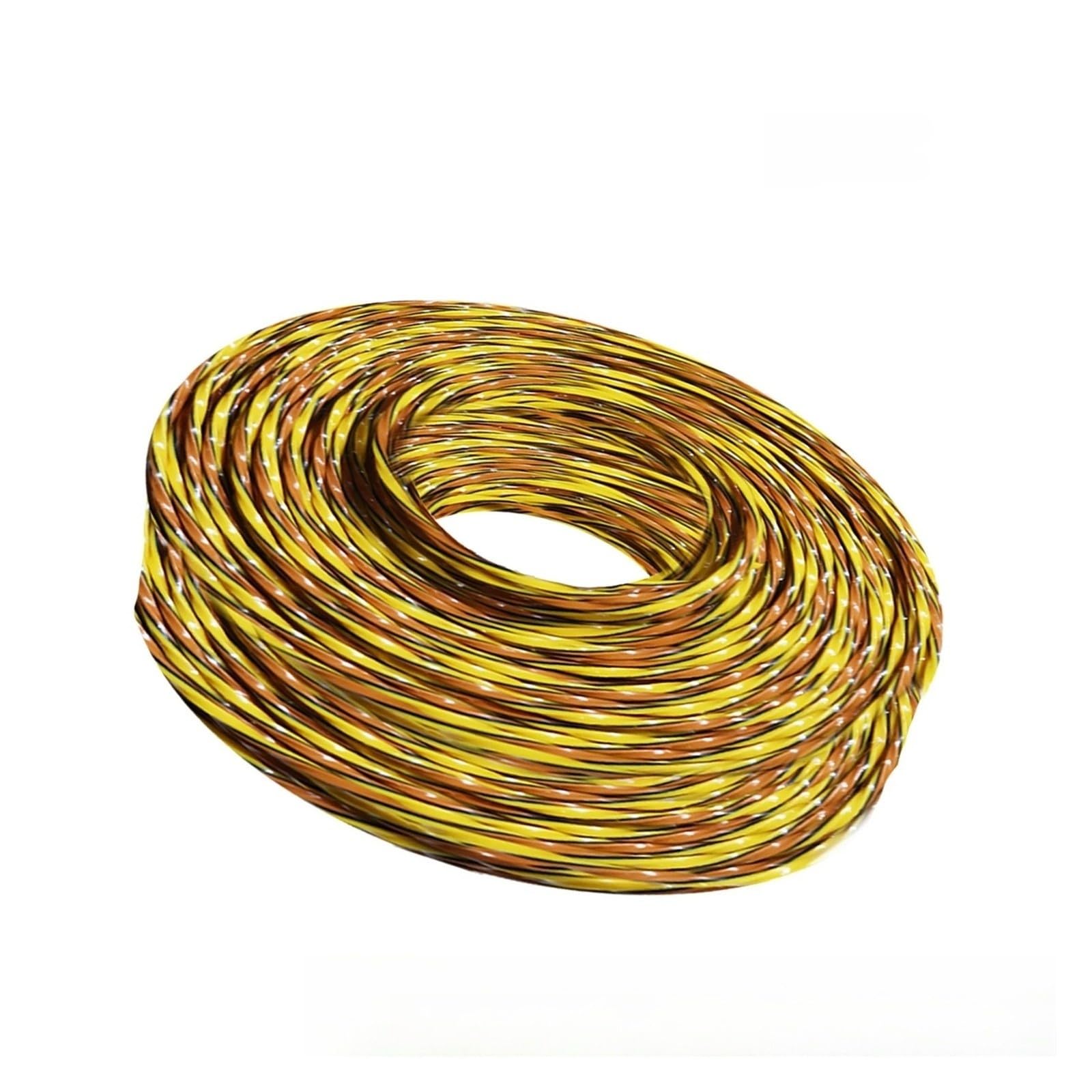 HIZON Cordón de Nailon for cortacésped(Tricolor Spiral,15M,4mm)