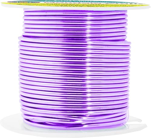 Vista 112 de Mandala Crafts Alambre de aluminio anodizado de calibre 8 para hacer joyas, alambre neutro flexible de color de 128 pies, flexible y flexible