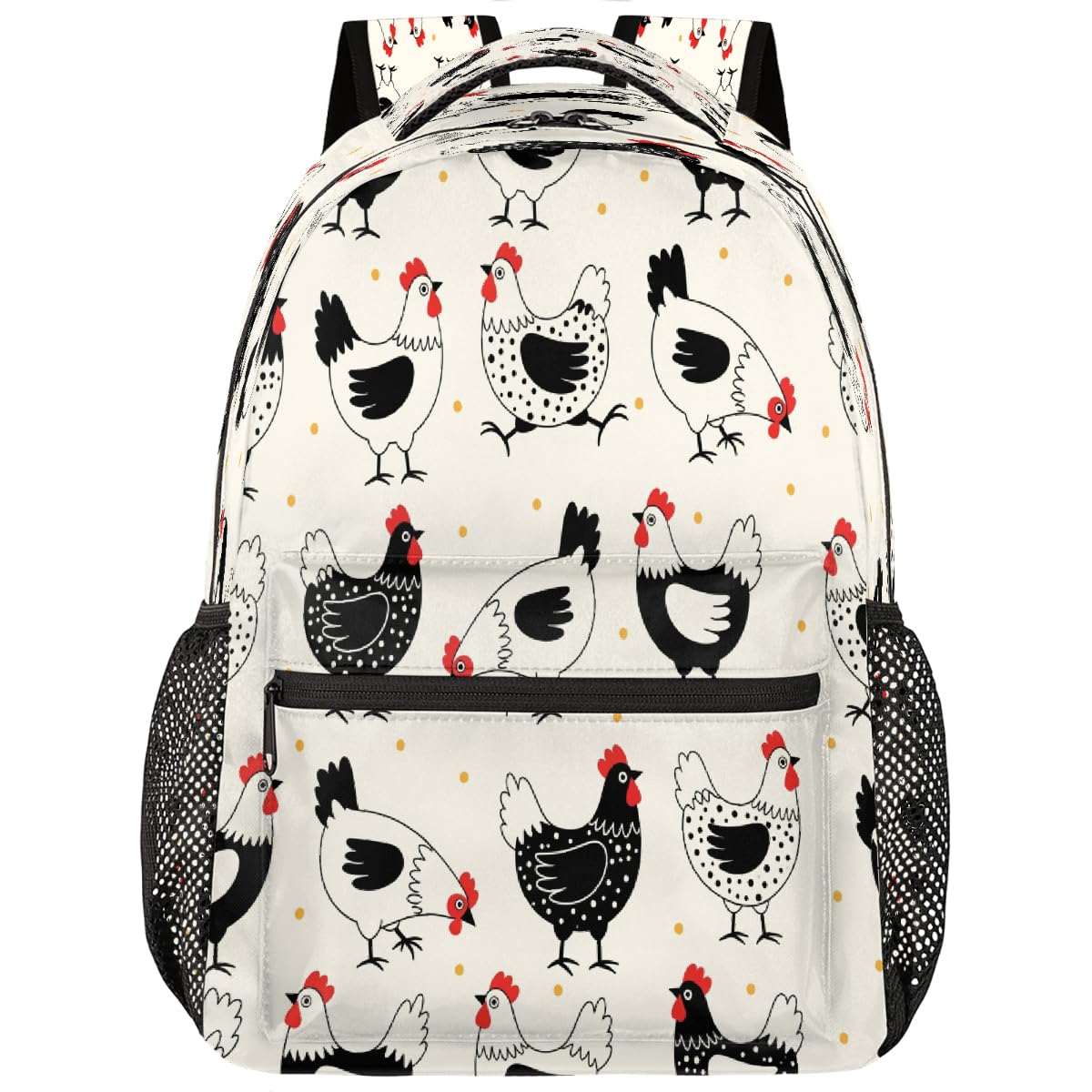 Mochila escolar de pollo para portátil de 15.6 pulgadas de mujer y hombre 8